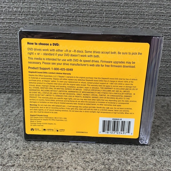 Staples DVD+RW Rewritable Discs 10-pack 4.7GB 2 Hrs Data Photos Music Video - Picture 9 of 12